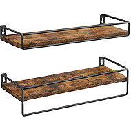 VASAGLE Wall mounted bookshelf, set of 2 - Shelf