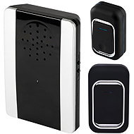 Verk 27795 Wireless doorbell, 38 melodies, 1× receiver, 2× driver, 300 m, black - Doorbell