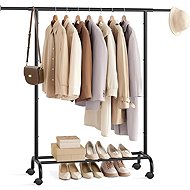 Songmics Merino Mobile clothes rack 83 - 120 cm black - Clothes Hanger
