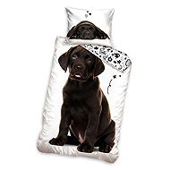 Excellent Reversible bedding 140 × 200 cm - Puppy labrador - Bed Linen