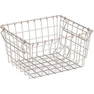 ZELLER Metal storage basket, stackable, 27 × 24.5 × 15 cm - Storage Basket