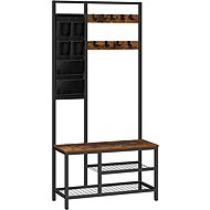 Songmics a Vasagle Hallway coat rack Brefi with shoe rack, black-brown - Shoe Rack