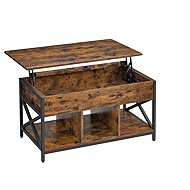 Songmics a Vasagle Bory coffee table with extension plate, brown-black - Coffee Table
