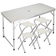Verk 14469 Folding garden set for 4 persons, beige - Garden Furniture