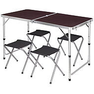 Verk 14469 Folding garden set for 4 persons, brown - Garden Furniture