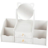Verk 01971 Cosmetic organizer with mirror, white - Makeup Organiser