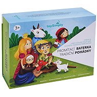 toySimply Dětská promítací baterka, 4 tradiční pohádky - Light Projector