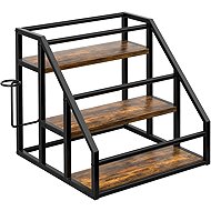 Houseland Zita Kuchyňská police černohnědá - Shelf