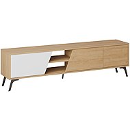 Houseland TV stolek FIONA 180 cm dub, hnědo-bílý - TV Table