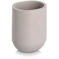 ZELLER Kelímek na kartáčky, plast, 7,9 × 6,6 × 10,1 cm, šedý - Pohár na zubné kefky