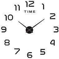 Ruhhy 28335 Designové 3D nalepovací hodiny 60-130 cm, černé - Wall Clock