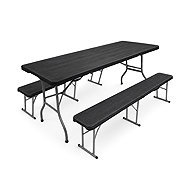 Aga Plastic folding beer set, black - Garden Furniture