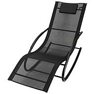 Luaro KX2809 Zahradní houpací lehátko s podhlavníkem, černé - Garden Lounger