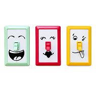FLEXIO LED Light with a Face Motif and Switch, 3 Colours - Children's Room Light