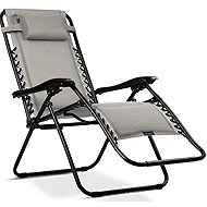 Sofotel Skládací zahradní lehátko s polštářem ChillWell Soft, šedé - Garden Lounger
