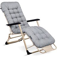 Sofotel Skládací zahradní lehátko s polštářem ChillWell, světle šedé - Garden Lounger