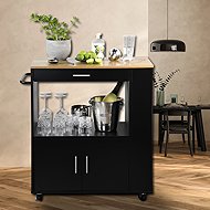 KESPER Kitchen trolley black 75 × 40 × 88 cm - Food Serving Trolley