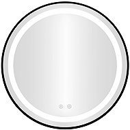ModernHome VKM-ECO Kulaté nástěnné LED zrcadlo 80 cm, Anti-Fog, hliníkový rám, černé - Mirror