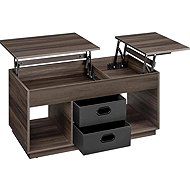 Vasagle Konferenční stolek Uma s výsuvnou deskou 100 cm, tmavě hnědý - Coffee Table