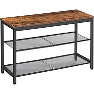 Vasagle Botník s lavicí Arvel 75 cm, černo-hnědý - Shoe Rack