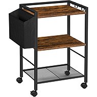 Songmics a Vasagle Pojízdný kancelářský regál Celest 52 cm, hnědo-černý - Shelving Unit