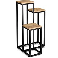 Flamenco Mystique Triple Flower Stand, Black/Brown - Flower Stand