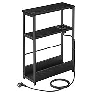 Songmics a Vasagle Odkládací stolek s USB Vasagle Blend, černý - Side Table