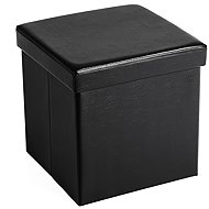 Songmics and Vasagle Hytan Stool Black - Ottoman
