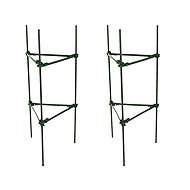 DIVODV 27931 Triangular Plant Support 90cm, Set of 2, Green - Plant Support