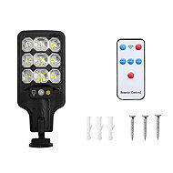 Verk 12372 Solar Street Light with Motion Sensor 63 LED, Black - Garden Lighting