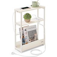 Vasagle Blend Odkládací stolek s USB krémový - Side Table
