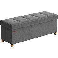 Songmics & Vasagle Taburet Engl with Storage Space, Grey - Ottoman