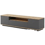 Houseland Luka TV Stand Pine, Anthracite Grey - TV Table
