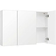 Vasagle Batylda Wall-Mounted Mirrored Cabinet 90cm White - Bathroom Cabinet