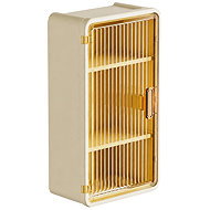 Verk 27667 Wall-Mounted Bathroom Organiser, 3 Shelves, Beige - Organiser