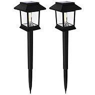 Verk 12399 Solar Garden Lights with Dusk Sensor, Set of 2 - Garden Lighting