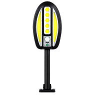 Verk 12457 Solar-Powered LED COB Wall Light with PIR Sensor, 3000mAh, Black - Garden Lighting