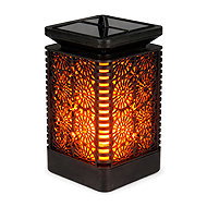 Verk 12388 Solární LED zahradní lampion závěsný se senzorem soumraku 15 × 9 cm, černý - Garden Decoration