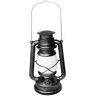 Verk 12452 Retro LED lucerna s efektem plamene, 3 režimy svícení, USB, šedá - Lantern