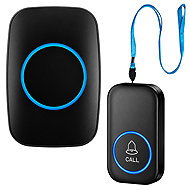 RealG RC-K-2382 Bezdrátový domovní zvonek IP44, 300 m, 60 melodií, černý - Doorbell