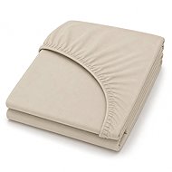 Mobytex ENTUZIA Mako-Jersey 90 × 200cm, Cream - Bedsheet