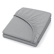 Mobytex ENTUZIA Mako-Jersey 90 × 200cm, Grey - Bedsheet