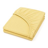 Mobytex ENTUZIA Mako-Jersey 90 × 200 cm, Light Yellow - Bedsheet