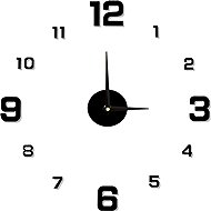 Retoo Modern 3D Wall Clock XXL 130cm – Self-Adhesive, Black - Wall Clock