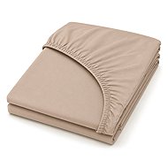 MOBYTEX ENTUZIA Mako-Jersey 180 × 200cm, Coffee - Bedsheet