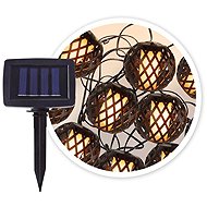 Garsaco Outdoor String Lights, with Flame Effect, 2m, Solar Panel - Light Chain