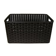 Mega Plast Universal Basket, Poly Rattan, 19 × 29 × 39 cm, Wenge - Storage Basket