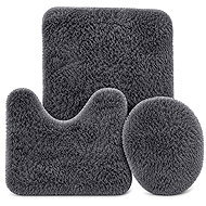Verk 27602 Quick-Drying Bathroom Mat Set, 3pcs, Grey - Bath Mat