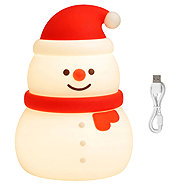 Verk 12412 LED silicone night light, USB, 3 lighting modes, snowman - Night Light