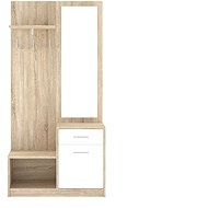 Nejlevnější nábytek Předsíňová stěna PONETI, dub sonoma/bílá - Hall Set